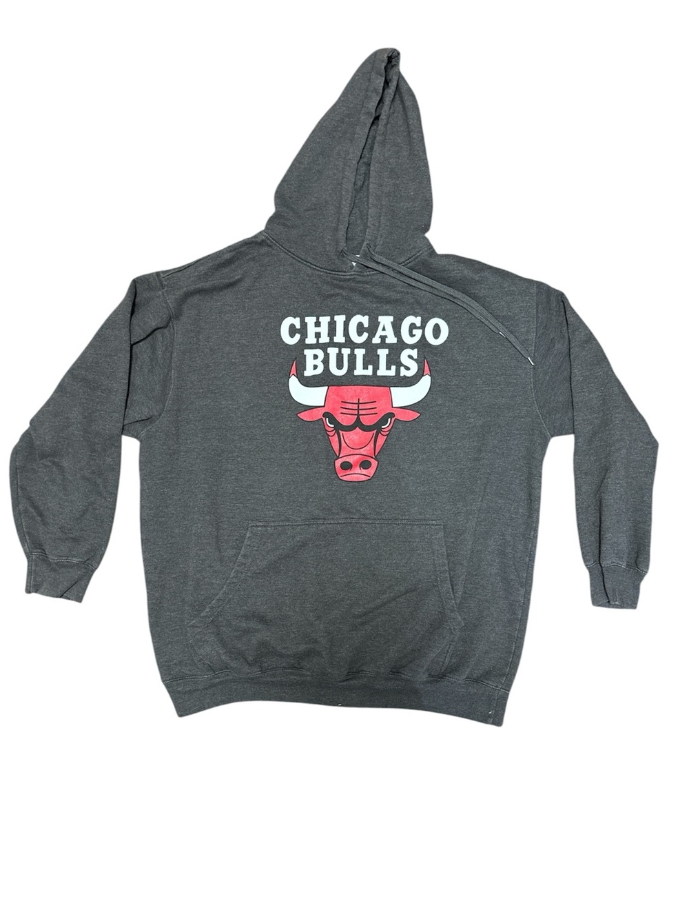 Vintage Majestic Chicago Bulls Basketball Gray Hoodie Size: 2XL